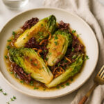Golden Braised Lettuce with Herb Jus